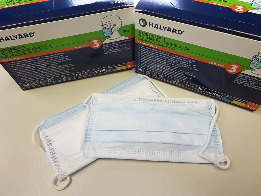 Halyard Fluidsheid 00148 Level 3 So-Soft Blue Procedure face Masks